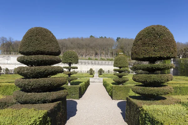 Zahrady zámku Villandry, Indre-et-Loire, Francie — Stock fotografie