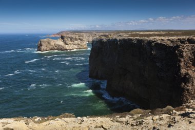 Cliffs Sagres sahil, Algarve, Portekiz