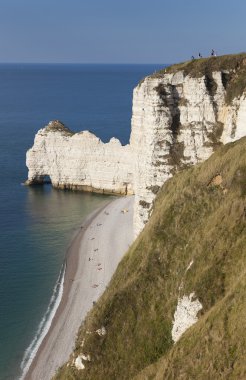 Cliff, Etretat, Cote d'Albatre, ödediği de Caux Seine-Maritime d