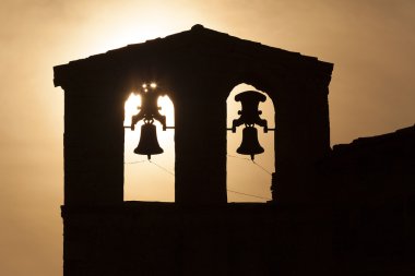 Bell tower of San Tirso, Las Hoces del Duraton, Segovia, Castill clipart