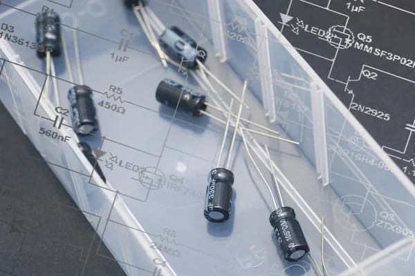 Elektronik Kondansatörler — Stok fotoğraf