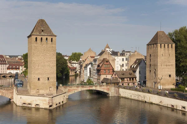Kryty most, w petite Francja, Strasburg, Bas-Rhin, Alsa — Zdjęcie stockowe
