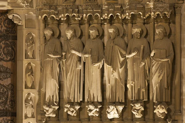 Detail v katedrále Notre Dame, Paříž, Ile de France, Fra — Stock fotografie