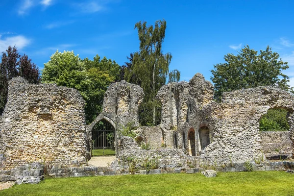 Ruinas del Castillo de Wolvesey, Winchester, Inglaterra — Foto de Stock