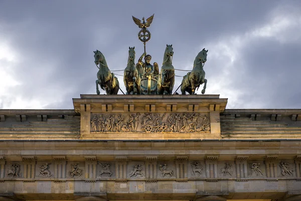 Quadriga a Brandenburgi kapu, Berlin, Németország — Stock Fotó