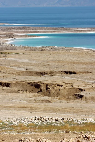 Environmental catastrophe on the Dead Sea, Israel — Stock Photo, Image
