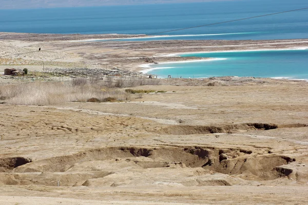 在死海以色列环境灾难 — 图库照片