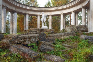 Apollo Colonnade Pavlovsk Park Güz, Saint Petersburg, Rusya Federasyonu