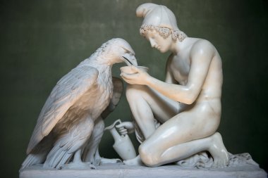 Ganymede ile Jüpiter kartal Bertel Thorvaldsen tarafından