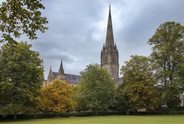 Salisbury Cathedral, anglikanska katedralen i Salisbury, England — Stockfoto