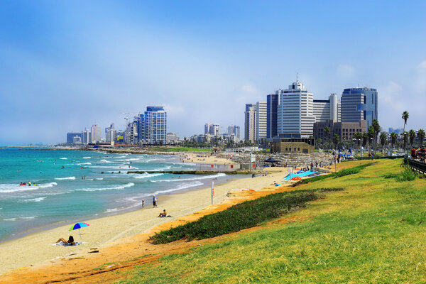 luxury hotels and beach, Tel Aviv, Israel