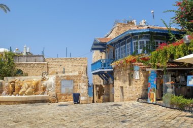 pitoresk eski Jaffa, Tel Aviv köşede