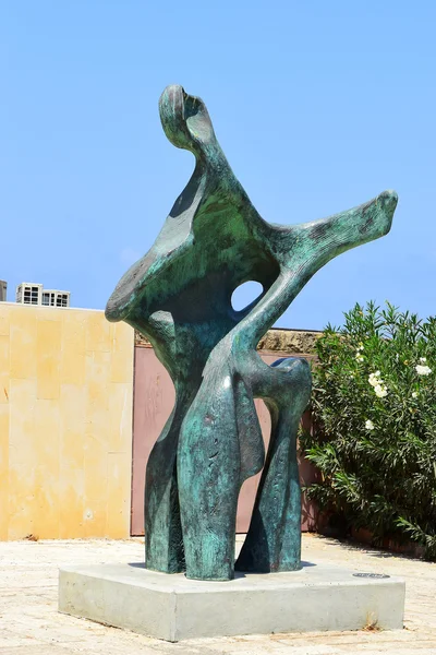 Bronzeskulptur von eli llan, jaffa, israel — Stockfoto