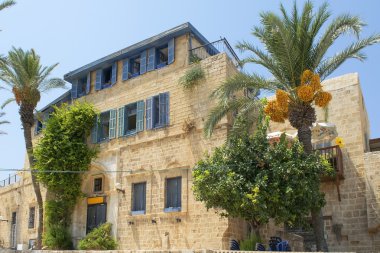eski taş ev eski Jaffa, Tel Aviv, İsrail