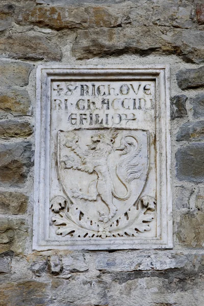 Detail van de gevel van de basiliek van het Heilig Kruis, Florence — Stockfoto