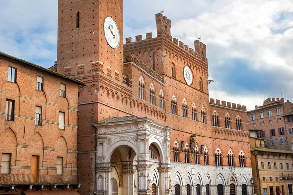 historic buildings and landmarks in magnificent medieval Siena,Tuscany, Italy