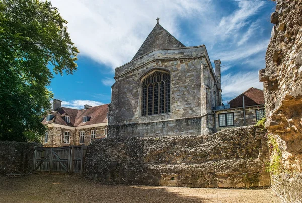 Wolvesey Castle Also Known Old Bishop Palace Ruined Building Winchester — Stock Photo, Image