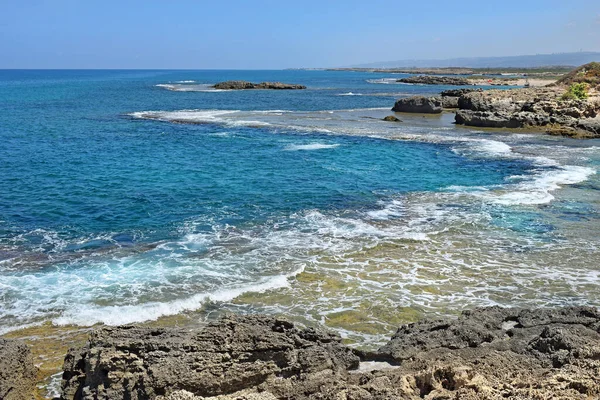 Hof Dor Beach Nature Reserve Malerischer Strand Ein Küstenstreifen Mit — Stockfoto