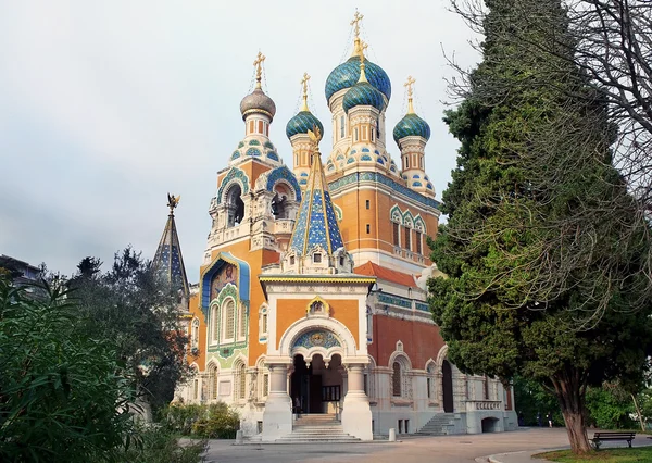 Russische kathedraal in nice, Frankrijk — Stockfoto