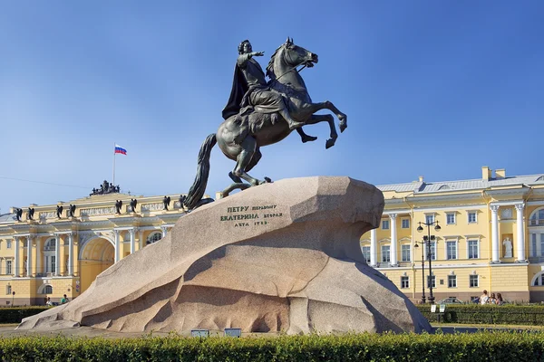 Pomnik Piotra Wielkiego, st. petersburg, Federacja Rosyjska — Zdjęcie stockowe
