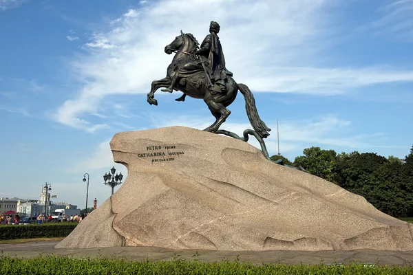 Monument van peter de grote, Sint-petersburg, Rusland — Stockfoto