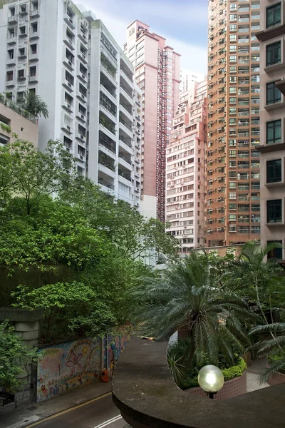 Edifici residenziali a più piani a Hong Kong — Foto Stock
