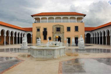 Columbus fountain , Ralli Museum in Caesarea, Israel clipart