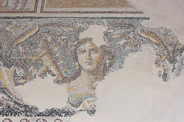 Antique mosaic, national park Zippori, Galilee, Israel