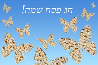 Kelebeklerin sürüden hamursuz ekmek - mutlu Fısıh Bayramı