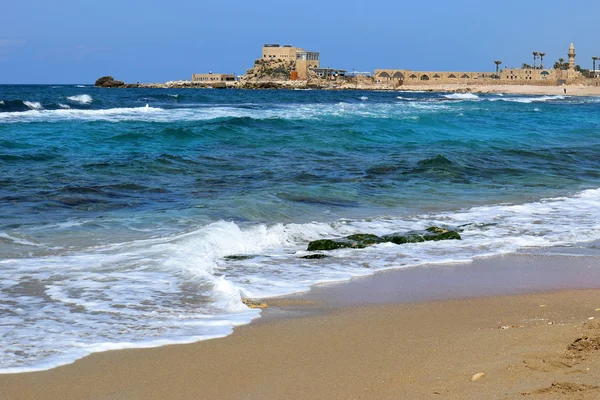 Antiguo puerto de Cesarea Marítima, Israel — Foto de Stock