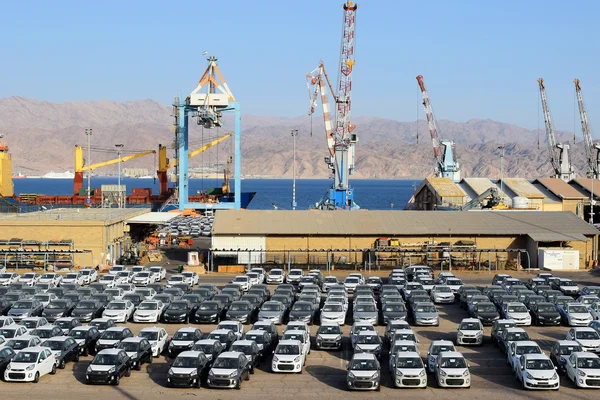 Cargo port and new cars for sale, Eilat, Israel