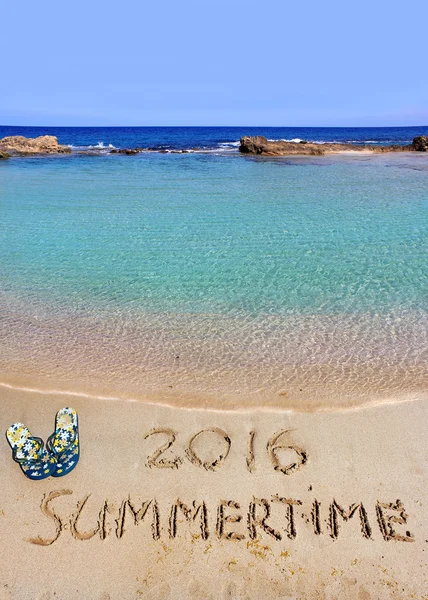 Inscripción verano 2016 y el mar —  Fotos de Stock