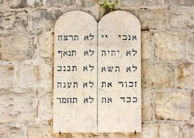 Ten commandments, Jerusalem, Israel clipart