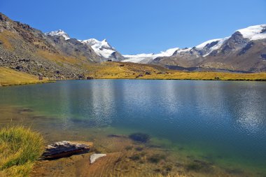 İsviçre Alplerinde Dağ Gölü