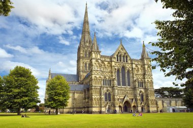 Salisbury Cathedral in England clipart