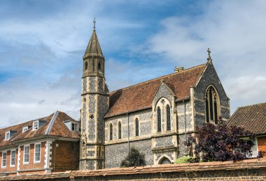 Sarum üniversite ve katedral yakın, Salisbury, İngiltere
