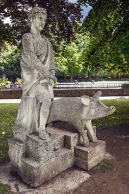 Kral Bladud heykel Bath, Somerset, İngiltere