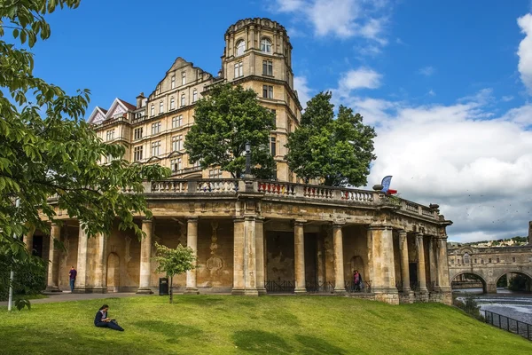 Paisagem urbana na cidade medieval Bath, Somerset, Inglaterra — Fotografia de Stock