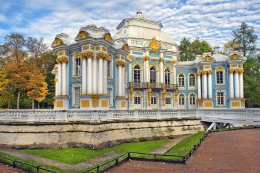 Pavilion Hermitage, Catherine Park,Tsarskoye Selo (Pushkin), Russia in autumn clipart