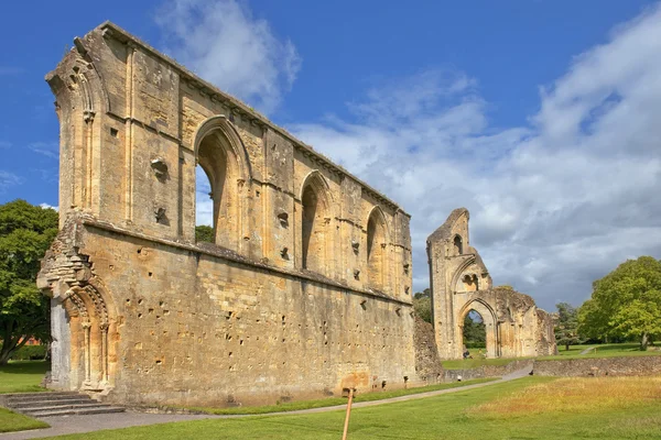 Glastonbury Somerset, Anglia apátság romjai — Stock Fotó