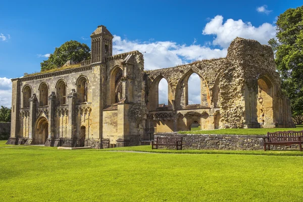 萨默塞特，英国格拉斯顿伯里修道院的废墟 — 图库照片