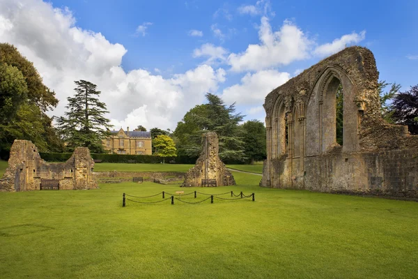 Ruiny Glastonbury Abbey, Somerset, Anglia — Zdjęcie stockowe