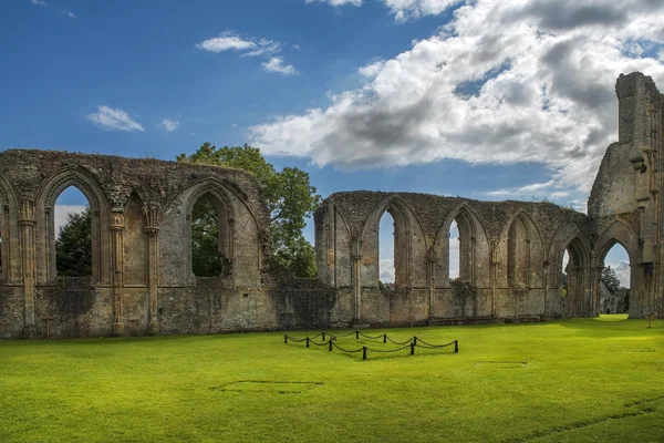 Ruiny Glastonbury Abbey, Somerset, Anglia — Zdjęcie stockowe