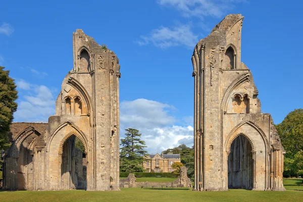 Kalıntıları Glastonbury Abbey, Somerset, İngiltere — Stok fotoğraf