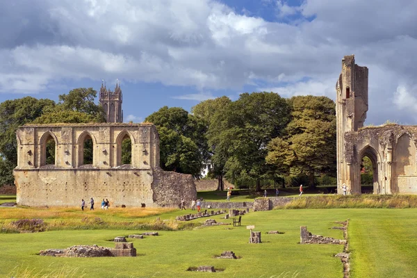 Ruiny Glastonbury Abbey, Somerset, Anglia — Zdjęcie stockowe