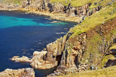 manzara Land's End Cornwall İngiltere'de