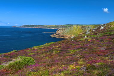 manzara Land's End Cornwall İngiltere'de