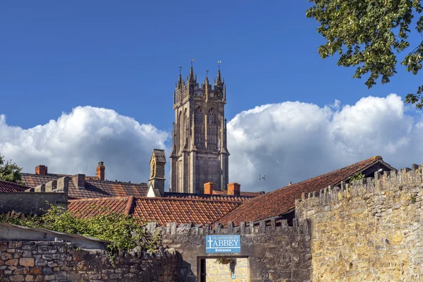 Abadía de Glastonbury e Iglesia de San Juan Bautista, Somerset, Inglaterra —  Fotos de Stock