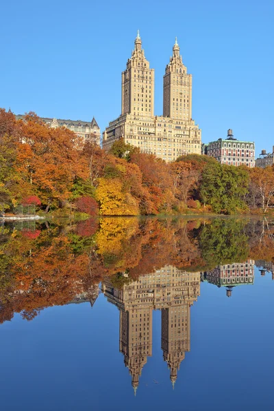 Осінь в центральному парку, Нью-Йорк — стокове фото