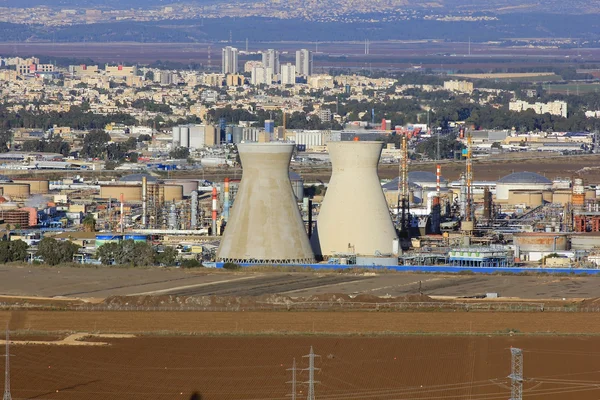 Izraelské ropné rafinerie v haifa, Izrael — Stock fotografie